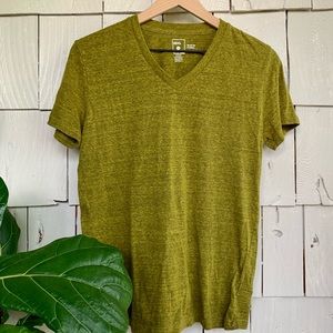 Heathered Green V-neck